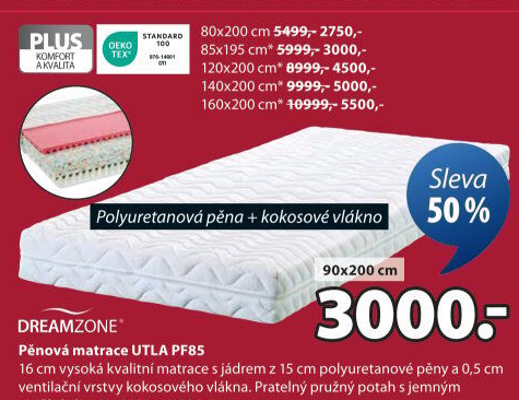 Pěnová matrace Plus Dreamzone
