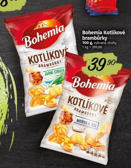 Brambůrky kotlíkové Bohemia Chips