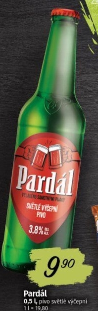 Pivo světlé výčepní 10° Pardál