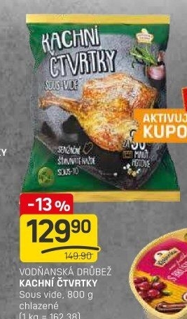 Kachní čtvrtky Sous vide Vodňanská kachna