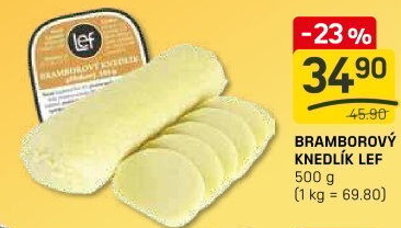 Knedlík bramborový Lef