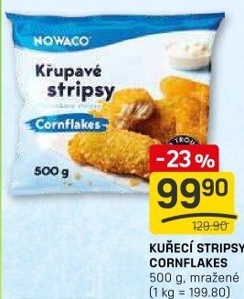 Kuřecí stripsy mražené Cornflakes Nowaco