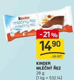 Řez mléčný Kinder