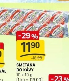 Smetánky do kávy Madeta