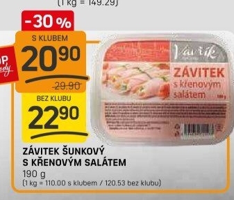 Šunkový závitek Lahůdky Vavřík