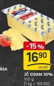 Sýr Eidam Jihočeský 30% Madeta
