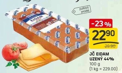 Sýr Eidam uzený 44% Jihočeský Madeta
