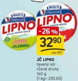 Tavený sýr Jihočeské Lipno Madeta