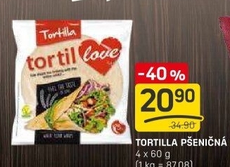 Tortilla pšeničná TortilLOVE