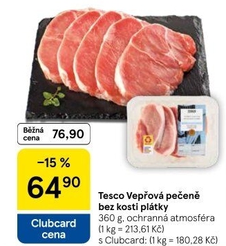 Vepřová pečeně bez kosti Tesco