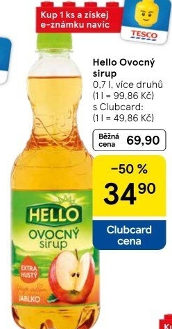 Sirup ovocný Hello