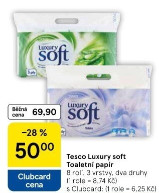 Toaletní papír 3vrstvý Luxury Tesco