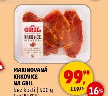 Krkovice bez kosti marinovaná Na gril Penny