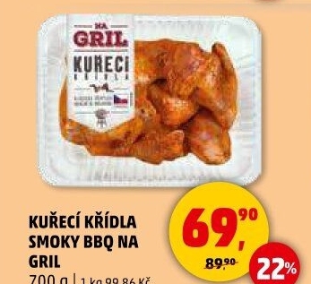 Kuřecí křídla marinovaná Na gril Penny