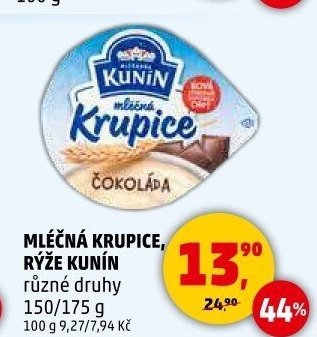 Mléčná krupice Mlékárna Kunín