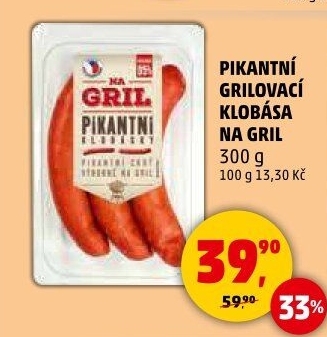 Pikantní klobása Na gril Penny