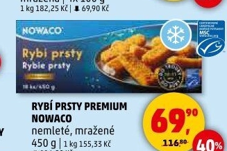 Rybí prsty nemleté mražené Nowaco Premium
