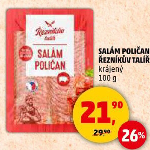 Salám Poličan Řezníkův talíř