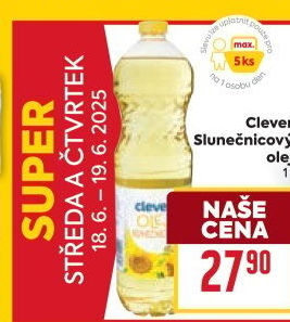 Slunečnicový olej Clever