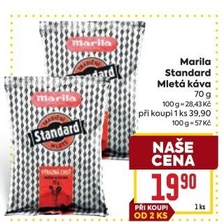 Mletá káva Standard Marila