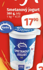 Bílý jogurt smetanový Ranko