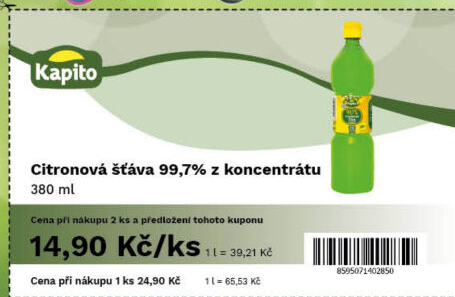 Koncentrát citronový Kapíto