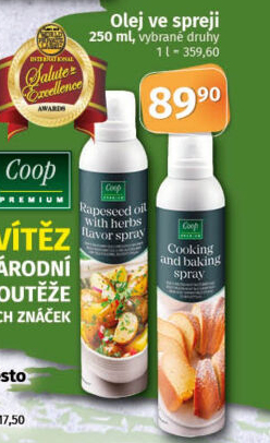 Olej ve spreji Coop Premium