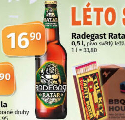 Pivo světlý ležák Ratar Radegast