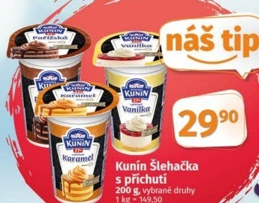 Šlehačka ochucená Mlékárna Kunín
