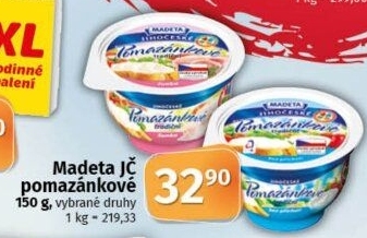 Tradiční pomazánkové Jihočeské Madeta