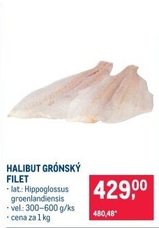 Halibut grónský filety
