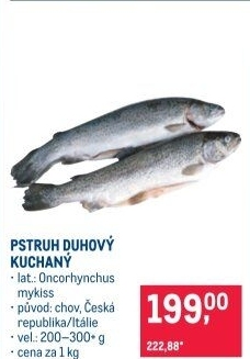 Pstruh duhový kuchaný