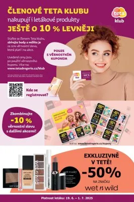 akční leták Teta drogerie 19.6.2025-1.7.2025