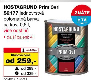 Barva na kov Prim 3v1 Hostagrund