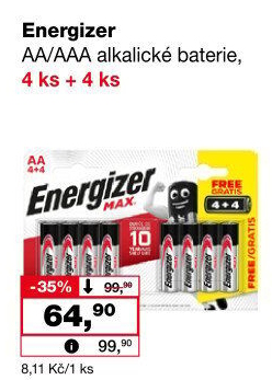 Baterie alkalické Energizer