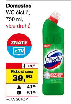 Čistič WC gelový Domestos