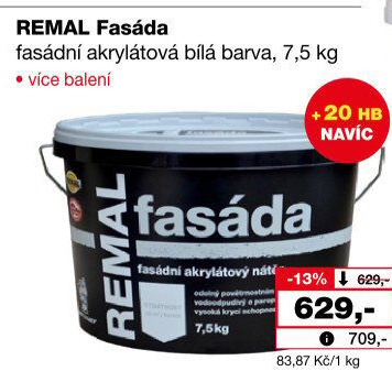 Fasádní barva Fasáda Remal
