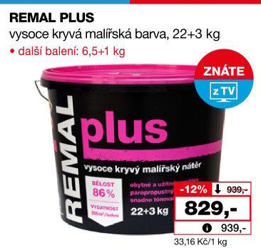 Malířský nátěr Plus Remal