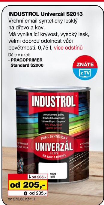 Nátěr na kov a dřevo Univerzál Industrol