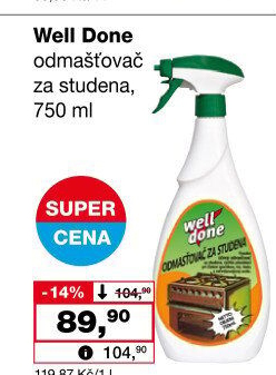Odmašťovač Well Done