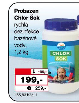 Přípravek do bazénu Chlor Šok Probazen