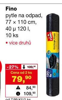 Pytle na odpadky 120 l Power Fino