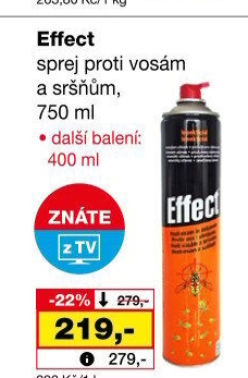 Sprej proti vosám a sršňům Effect