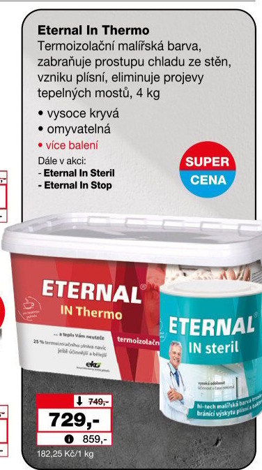 Termoizolační malířská barva IN Thermo Eternal