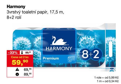Toaletní papír 3vrstvý Harmony
