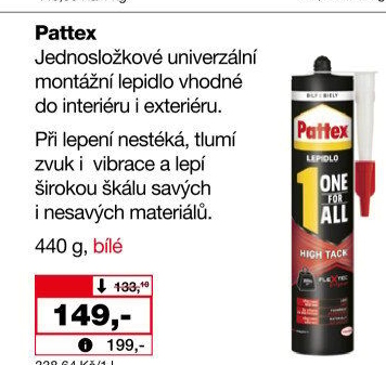 Univerzální montážní lepidlo Pattex One For All