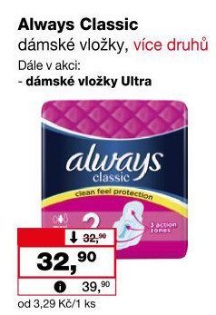 Vložky dámské Classic Always