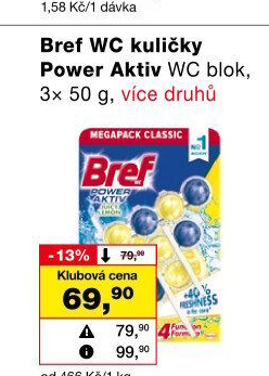 WC blok tuhý Power Aktiv Bref