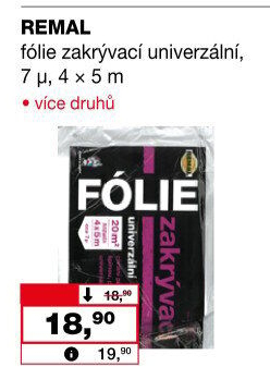 Zakrývací fólie Remal