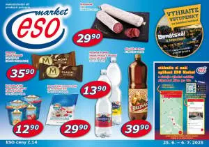 akční leták ESO MARKET 25.6.2025-6.7.2025